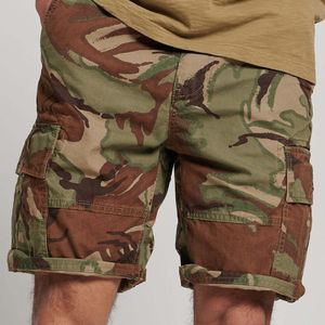 High Waist Elastic Knitted Cargo Shorts for Men 2026 New Style Daily Wear with Pockets OEM Service Camouflage Pattern - Product Image 6