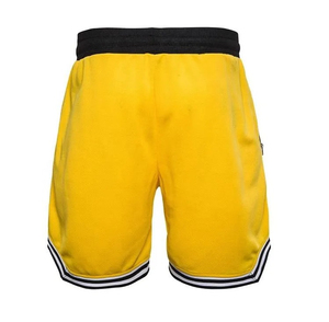 Shorts Bermuda en coton gris pour homme avec bande latérale, taille à cordon de serrage, design décontracté et sportif à blocs de couleur - Product Image 2