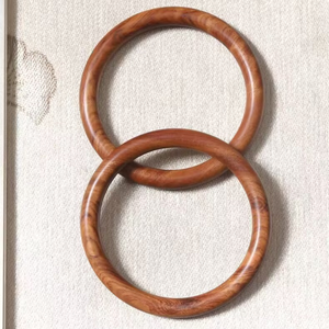 Bracelet en bois de pêche en gros, bijoux artisanaux en pierres précieuses, pierres de guérison, gemmes rondes tendance - Product Image 2