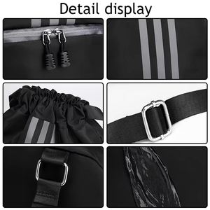 Customized Promotional Soft Travel <b>Backpack</b> Waterproof Polyester with Custom <b>Drawstring</b> Bag and Logo Straps Casual Sports Bag - Product Image 2
