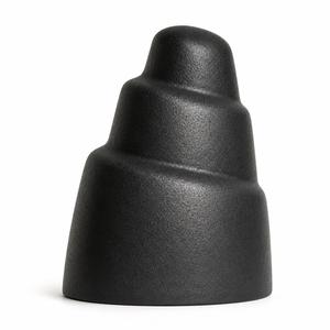 Escultura Abstracta de Roca en Aluminio Fundido, Oxidada en Negro, Hecha a Mano, Decoración de Mesa, 18 cm - Product Image 1