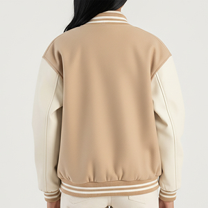 Premium Quality Windproof Quilted Varsity <b>Jacket</b> Women's Winter Casual Wear Custom Breathable Sheep Skin Cotton <b>Lining</b> - Product Image 3