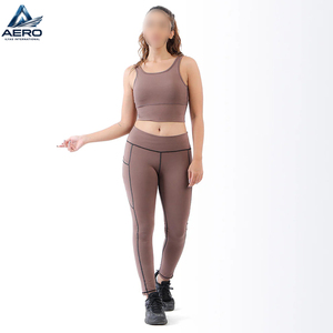 Conjunto Deportivo de Alta Calidad para Mujer, Brasier Sin Costuras y Leggings, Conjunto de Yoga de 2 Piezas, Brasier Push-Up y Leggings con Control de Abdomen - Product Image 1