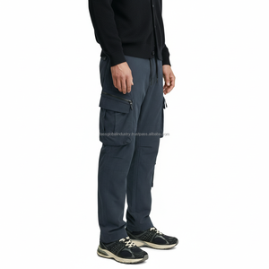 Men Cargo Pants Relaxed Fit Utility Pockets Drawstring Waist Streetwear Custom OEM Wholesale - Product Image 2