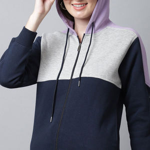 Nouvel ensemble de survêtements en molleton de coton pour femmes, coupe ajustée, avec logo personnalisé, pour l'entraînement - Product Image 3