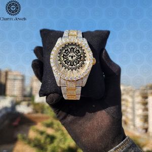 Montre ronde de luxe pour homme Charm_Jewels en acier inoxydable 40 mm, analogique, verre saphir, lumineuse, design tendance - Product Image 1