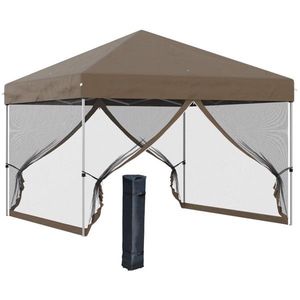Khaki 10x10 Pop up <b>Canopy</b> <b>Tent</b> - Product Image 3