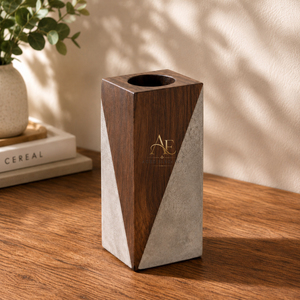 Quemador de Incienso Alto de Madera y Tela, Diseño Elegante, Ideal para Fragancia y Decoración Sofisticada del Hogar - Product Image 4