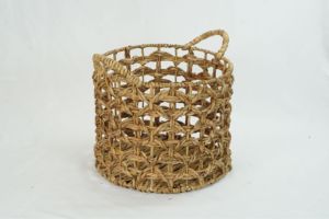 THE LINKS SERIES Natural <b>Wicker</b> Plant <b>Basket</b> Seagrass Water Hyacinth <b>Basket</b> Storage At Home Vanity Organizer - Product Image 4