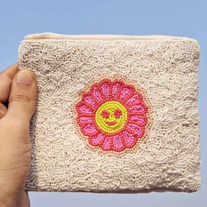 Monedero Mini de Diseño Clásico con Cuentas Hecho a Mano, Bordado con Diseño de Dibujos Animados, Color Personalizado, Impresión Tipográfica, Multicraft - Product Image 1