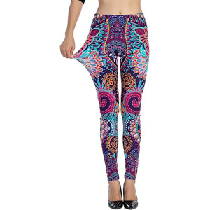Leggings de sport pour femmes, doux, respirants, tricotés, longueur intégrale, en Spandex/Polyester, sublimation, pour la gym et l'entraînement, haute qualité, prix avantageux - Product Image 2