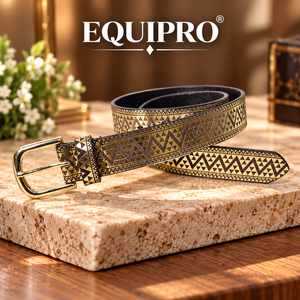 Cinturón Reversible de Cuero Genuino con Estampado Animal y Acabado Metálico Dorado Agrietado, Hebilla Plateada, 3.5cm, Delgado y Estrecho, Personalizable - Product Image 2