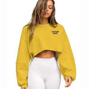 Conjunto de sudadera con capucha corta y cremallera, estilo vintage, con estampado personalizado y lavado ácido para mujer, ropa de calle a la moda. - Product Image 5