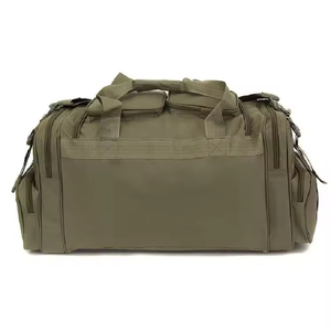 Sac de voyage tactique vert olive, forme rectangulaire, fermeture à glissière, poignée supérieure, plusieurs compartiments, capacité 56-77L, utilisation en voyage - Product Image 3
