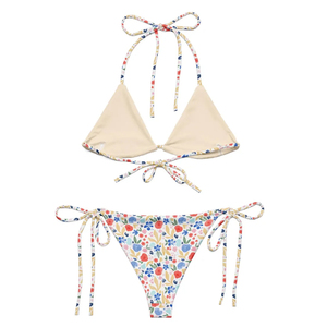 Ensemble de bikini deux pièces de marque de luxe, vêtements de plage avec imprimé sexy et perles pour adultes - Product Image 4