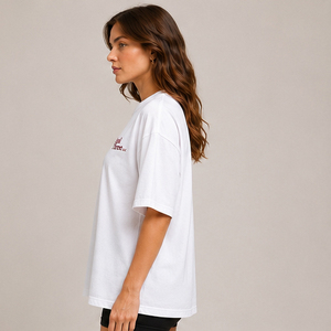 T-shirt de sport pour femme à épaules tombantes, coupe ample, col rond, en polyester de haute qualité, idéal pour le yoga et l'entraînement - Product Image 4