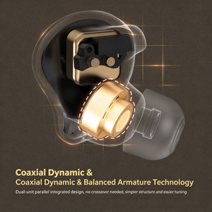 หูฟังไร้สาย TWS แบบ Coaxial Dual Driver พร้อมไดรเวอร์แบบ Hybrid Balanced Armature และ Dynamic Driver เสียงสเตอริโอ Hi-Fi Lossless - Product Image 4