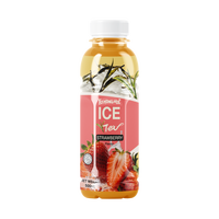 Boisson prête à boire au thé noir glacé aux fruits, saveur fraise, 500 ml, en bouteille PET, rafraîchissante, sucrée, pour l'été, boisson contre la soif, pack en vrac