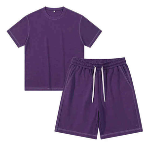 Conjuntos de Camiseta y Pantalones Cortos Casuales de Verano para Hombre, Nueva Llegada, Conjuntos Cortos Transpirables de Color Contrastante - Product Image 3