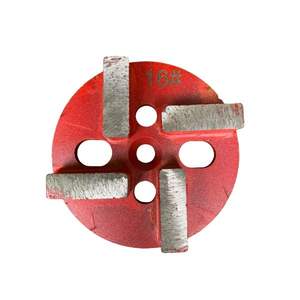 Disque de meulage diamanté robuste HGP 4 barres, 4 pouces, avec plaque en alliage pour le nivellement des sols en béton et le décapage de revêtements, grains 16, 30, 60 - Product Image 1
