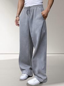 <b>Men</b> Wide Leg Sweatpants Fleece <b>Baggy</b> Loose Fit Drawstring <b>Joggers</b> Bulk Supplier - Product Image 5