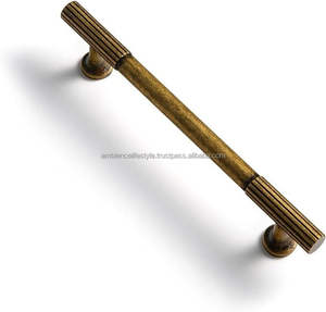 Poignée de tirage en métal de style antique pour porte en bois, tiroir de meuble, quincaillerie de décoration vintage pour la maison - Product Image 3