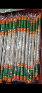 JR MS INDUSTRIES Bâtons de Dandiya en Bois Vert Orange Emballés Individuellement pour l'Entraînement de Vitesse et d'Agilité Durables - Product Image 3