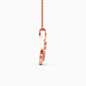 Collier unisexe en or massif 14 carats avec diamant de laboratoire taille poire, couleur E, serti pavé, plaqué rhodium, bijou de fiançailles tendance - Product Image 2