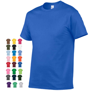 T-shirt rouge personnalisé à manches courtes pour homme, avec logo imprimé sur le devant, col rond tricoté, coupe classique décontractée - Product Image 4