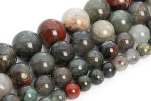 Perles de Pierre Sanguine Naturelle Véritable de Qualité Supérieure, Perles Rondes en Vrac 4MM 6MM 8MM 10MM 12MM, Options de Lots en Gros - Product Image 3