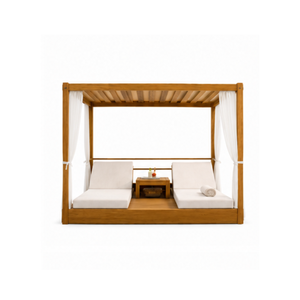 ARTERRA - Juego de Tumbonas de Teca Premium para Exteriores con Ruedas, Resistentes al Agua y a la Intemperie, para Playa, Resort, Patio - Product Image 4