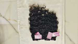 Indian Curly Texture Remy Machine Double Weft 100 Grams Unprocessed Cuticle Aligned Raw Temple Human Hair Perm Ready - Product Image 1