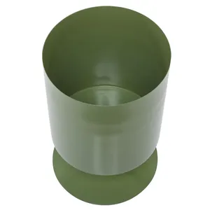 Juego de Macetas Modernas Ecológicas con Recubrimiento Cromado Digital Verde, 3 Piezas de 10, 8 y 6 Pulgadas, Macetas para Interiores, Diseño Minimalista, Decoración de Escritorio - Product Image 3