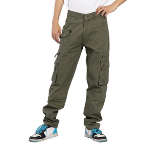 Pantalon Cargo Décontracté à Jambes Droites pour l'Extérieur, Vente en Gros OEM, Faible MOQ, Taille US, Durable, en Polyester et Coton, Tendance, 6 Poches - Product Image 4