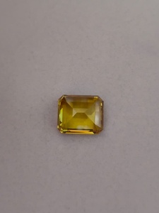 Zafiro amarillo cultivado en laboratorio, piedra preciosa suelta de calidad premium, corte esmeralda, claridad brillante, piedra facetada para la fabricación de joyas. - Product Image 2