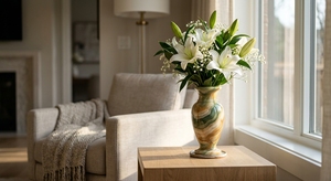 Vase à fleurs en onyx vert naturel, modèle classique fait main, pour remise de diplôme, Halloween, vente en gros, logo personnalisé, décoration intérieure - Product Image 5