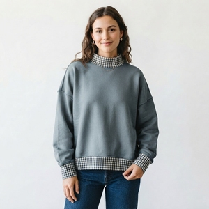 Sudadera Holgada con Cuello Alto para Mujer, Ropa Casual Premium para Marcas de Moda al por Mayor - Product Image 1