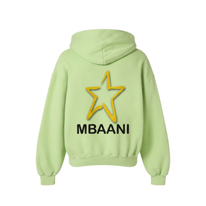 Sudadera con Capucha Negra Extra Grande MBAANI, Logotipo de Estrella Bordado, Sudadera Unisex Informal de Felpa Francesa para Otoño - Product Image 6