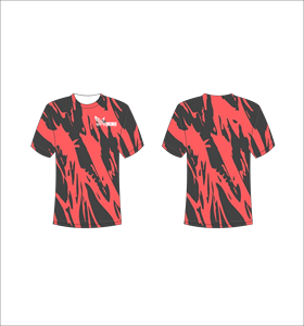 <b>Men</b> s Short Sleeve Sublimation T <b>Shirt</b> <b>Red</b> <b>Black</b> Pattern O Neck Casual Quick Dry Regular Fit Wholesale OEM Custom - Product Image 1