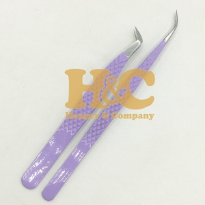 Pinzas Curvas Profesionales de 65 Grados, Pinzas Antideslizantes de Acero Inoxidable, Pinzas Afiladas para Extensión de Pestañas, Volumen Sostenible - Product Image 6