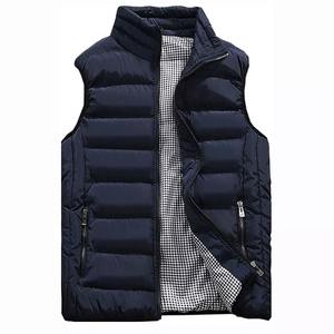 Veste d'hiver matelassée de haute qualité et tendance sans capuche, demi-veste sans manches pour hommes, veste matelassée sans manches - Product Image 1