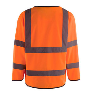 OEM Construction Men's Hi-Viz Yellow Reflective Tape Vest Safety Workwear Security High Visibility Vest <b>Jacket</b> For <b>Worker</b> - Product Image 2
