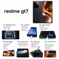 Batería de 7000 mAh Realme GT 7 Versión Global Teléfono Móvil 5G Dimensity 9400e Carga Rápida de 120 W 144 Hz AMOLED IP69