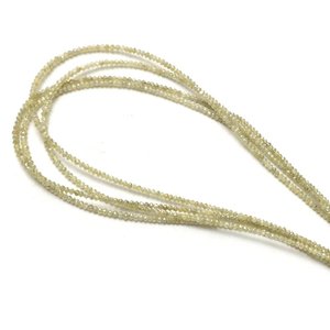 Perles de diamant jaune naturel facettées en forme de rondelle, 2-2,5 mm, perles de pierres précieuses en vrac pour la fabrication de bijoux, vente en gros - Product Image 3