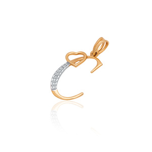 Pendentif en diamant naturel, 18 pierres rondes taille brillant, 0,07 carat, couleur H-I, clarté VS-SI, certifié IGI, or jaune, charmant et raffiné - Product Image 1