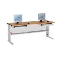 Mobilier de bureau Bureau d'ordinateur pour deux personnes avec CPU et support de clavier pour table en bois Techer de bureau d'école d'étudiant