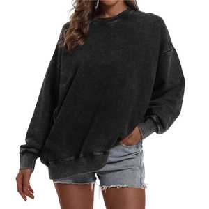 Sweat-shirt à capuche ample et surdimensionné pour homme, couleur unie, hiver, avec col à capuche, épaules tombantes, en molleton - Product Image 3