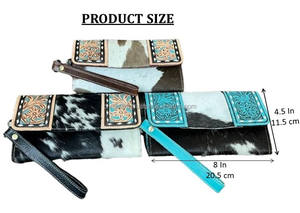 Nouveau portefeuille long pour téléphone en cuir véritable de vachette, grande capacité, blocage RFID, fait main, avec dragonne, de luxe, pour femmes, collection 2025 - Product Image 2