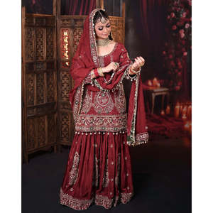 Designer 2XL Party Wear <b>Top</b> & Dupatta Set Elegant Plazzo with Beautiful Embellishments - Product Image 1