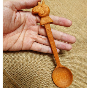 Mini-cuillère en bois artisanale en forme d'animaux mignons, vente en gros directe d'usine du Vietnam, étiquette personnalisée, cuillère en bois décorative artisanale - Product Image 5